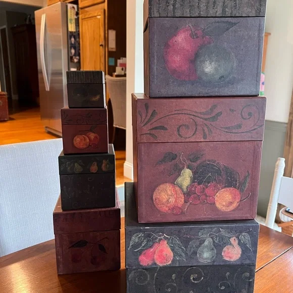 Primitive stackable boxes - Picture 6 of 7